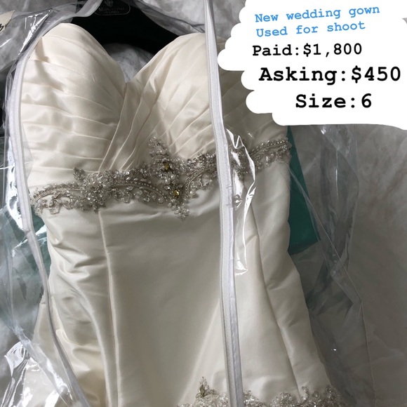 New Wedding Dress - worn once for photo shoot. - Picture 2 of 2